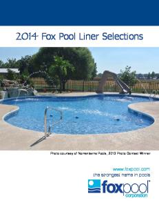 2014 Fox Pool Liner Selections