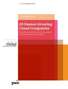 25 Fastest Growing Cloud Companies