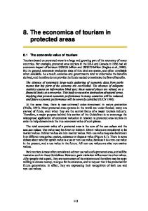 8. The economics of tourism in protected areas 8.1 The economic value of tourism