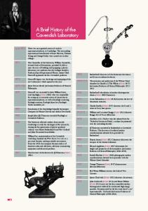 A Brief History of the Cavendish Laboratory