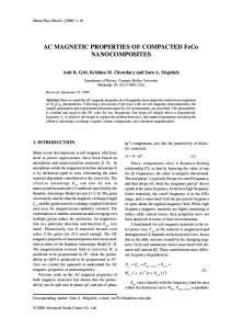 AC MAGNETIC PROPERTIES OF COMPACTED FeCo NANOCOMPOSITES