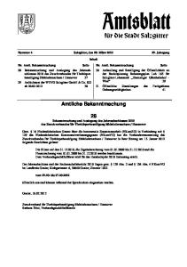 Amtliche Bekanntmachung. Bekanntmachung und Auslegung des Jahresabschlusses 2010