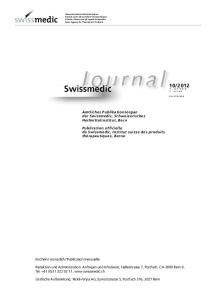 Amtliches Publikationsorgan der Swissmedic, Schweizerisches Heilmittelinstitut, Bern