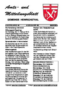 Amts- und Mitteilungsblatt