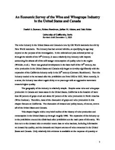 An Economic Survey of the Wine and Winegrape Industry in the United States and Canada