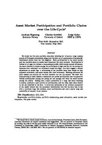 Asset Market Participation and Portfolio Choice over the Life-Cycle