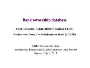 Bank ownership database