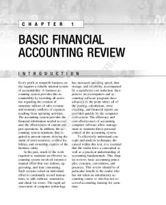 BASIC FINANCIAL ACCOUNTING REVIEW
