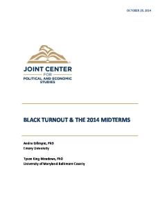 BLACK TURNOUT & THE 2014 MIDTERMS