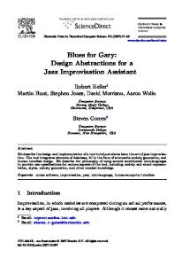 Blues for Gary: Design Abstractions for a Jazz Improvisation Assistant