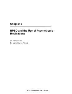 BPSD and the Use of Psychotropic Medications
