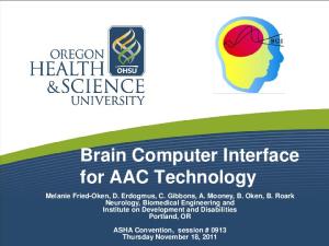 Brain Computer Interface for AAC Technology