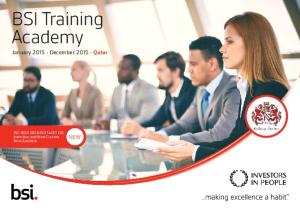 BSI Training Academy January December Qatar