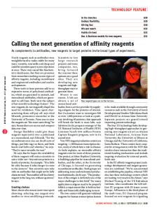 Calling the next generation of affinity reagents