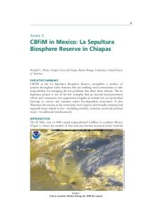 CBFiM in Mexico: La Sepultura Biosphere Reserve in Chiapas