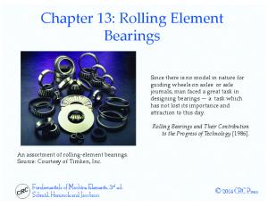Chapter 13: Rolling Element Bearings