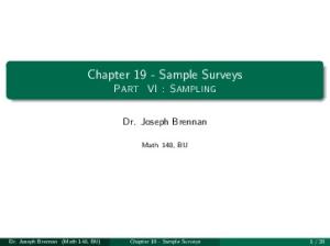 Chapter 19 - Sample Surveys PART