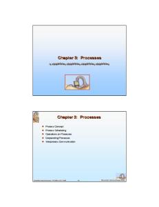 Chapter 3: Processes. Chapter 3: Processes