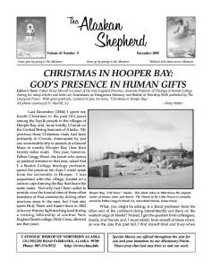 CHRISTMAS IN HOOPER BAY: GOD S PRESENCE IN HUMAN GIFTS