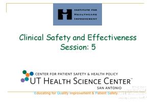 Clinical Safety and Effectiveness Session: 5