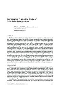 Comparative Numerical Study of Pulse Tube Refrigerators