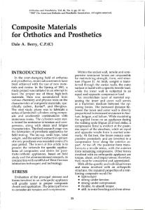Composite Materials for Orthotics and Prosthetics