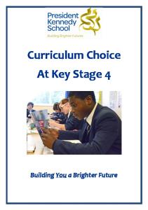 Curriculum Choice At Key Stage 4