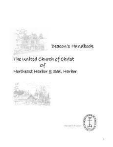 Deacon s Handbook. The United Church of Christ. Of Northeast Harbor & Seal Harbor