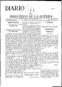 DEL MINISTERIO DE LA GUERRA