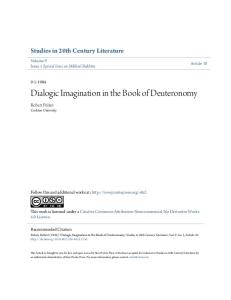 Dialogic Imagination in the Book of Deuteronomy
