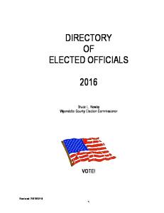 DIRECTORY OF ELECTED OFFICIALS