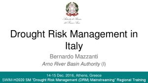 Drought Risk Management in Italy