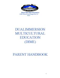 DUALIMMERSION MULTICULTURAL EDUCATION (DIME)