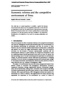 Economic reforms and the competitive environment of firms