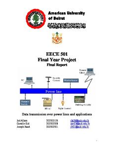 EECE 501 Final Year Project Final Report