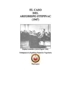 EL CASO DEL ARZOBISPO STEPINAC (1947)