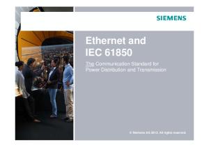 Ethernet and IEC 61850