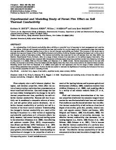 Experimental and Modeling Study of Forest Fire Effect on Soil Thermal Conductivity