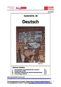 Fachbrief Nr. 28. Deutsch