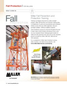 Fall. Protection. Fall Protection TOP SELLERS. Miller Fall Prevention and Protection Training. What s New in