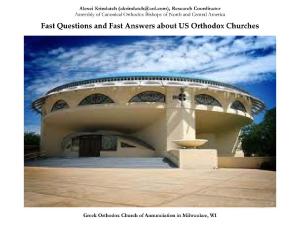 Fast Questions and Fast Answers about US Orthodox Churches