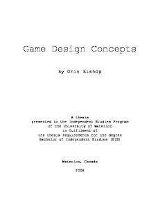 Game Design Concepts