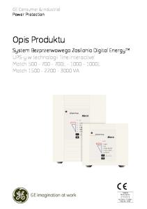 GE Consumer & Industrial Power Protection. Opis Produktu