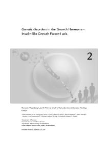 Genetic disorders in the Growth Hormone Insulin-like Growth Factor-I axis