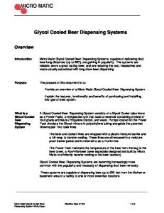 Glycol Cooled Beer Dispensing Systems