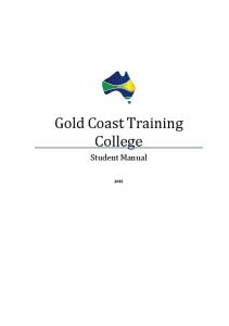 Gold Coast Training College. Student Manual