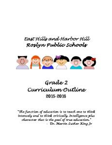 Grade 2 Curriculum Outline