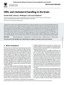 HDL and cholesterol handling in the brain