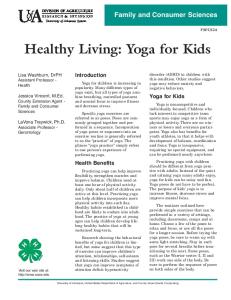 Healthy Living: Yoga for Kids