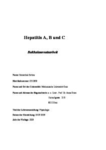 Hepatitis A, B und C
